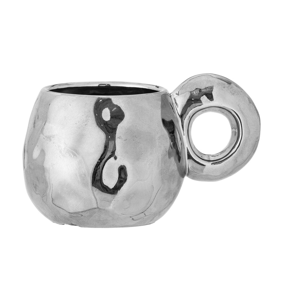 Bloomingville Becher aus Keramik in Silber Shine - Bild 1