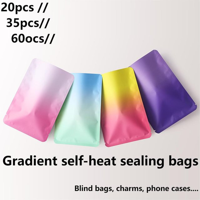 Matte Gradient Aluminiumfolie Seal Verpackungsbeutel für Candy und Jewellery in Pink, Weiß und Multicolour - Bild 1