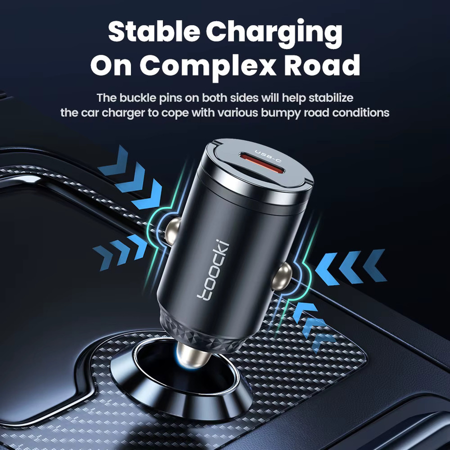 Toocki 45 W USB C Autoladegerät mit QC PD Schnellladefunktion für Samsung Xiaomi Huawei und iPhone - Bild 3