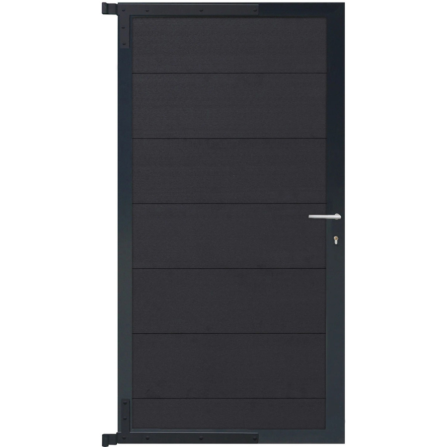 GartenLand Steckzauntor Ameland aus WPC und Aluminium in Anthrazit, B: 90 cm, H: 175 cm - Bild 2