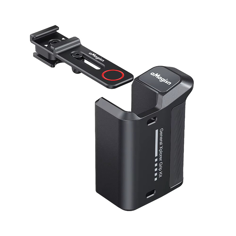Xplorer Grip Kit Quick Release Vlog Halter aus Aluminiumlegierung für DJI Action 5 Pro, 4, 3 und Insta360 Ace Pro 2 oder GO Ultra, Schwarz - Bild 6