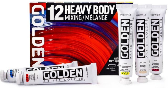 Golden Heavy Body Acrylfarbe Mischset Multicolor - Bild 1