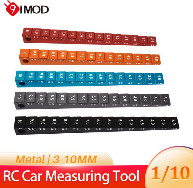 9IMOD RC Auto Höhe Lineal Chassis Droop Gauge, 1:10, Zubehör, Metall - Bild 1