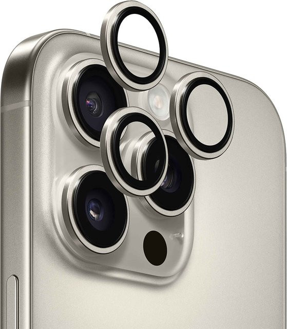 Anank AR Rückkamera-Schutzfolie aus gehärtetem Glas für Apple iPhone 16 Pro Max und iPhone 16 Pro, Metallic Grau - Bild 1