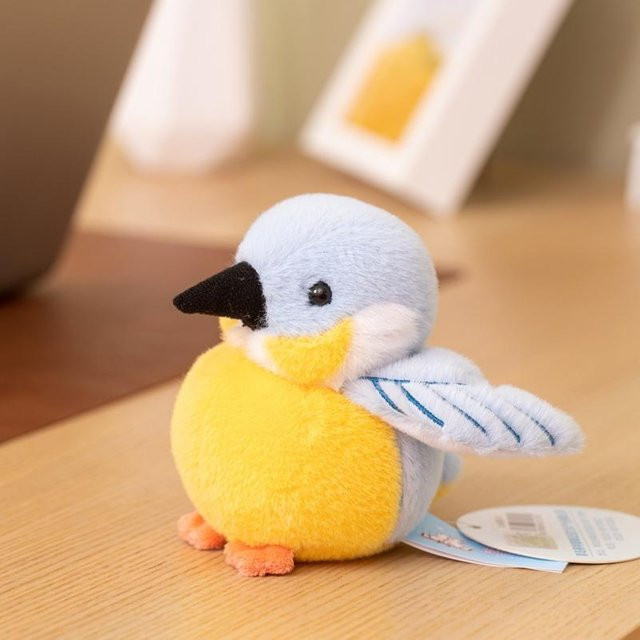 Yiran Health & Beauty Eisvogel Meise Weißauge, Plüschtier, 12cm - Bild 1