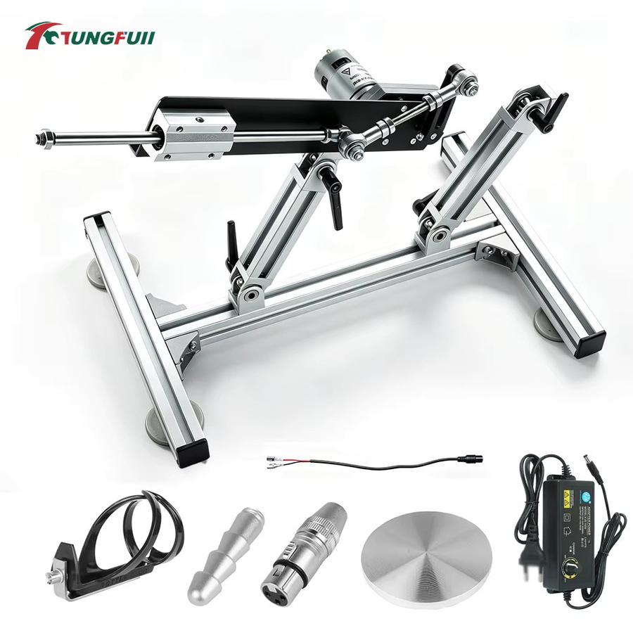 Tungfull 24V Linearer Hubmotor-Bausatz in Schwarz mit variabler Geschwindigkeit und flexiblem Hub für DIY-Haushaltsanwendungen - Bild 2