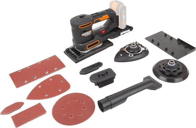 Worx PowerShare 20 V Akku-Multifunktionsschleifer WX820.9 Solo in Schwarz/Orange - Bild 2