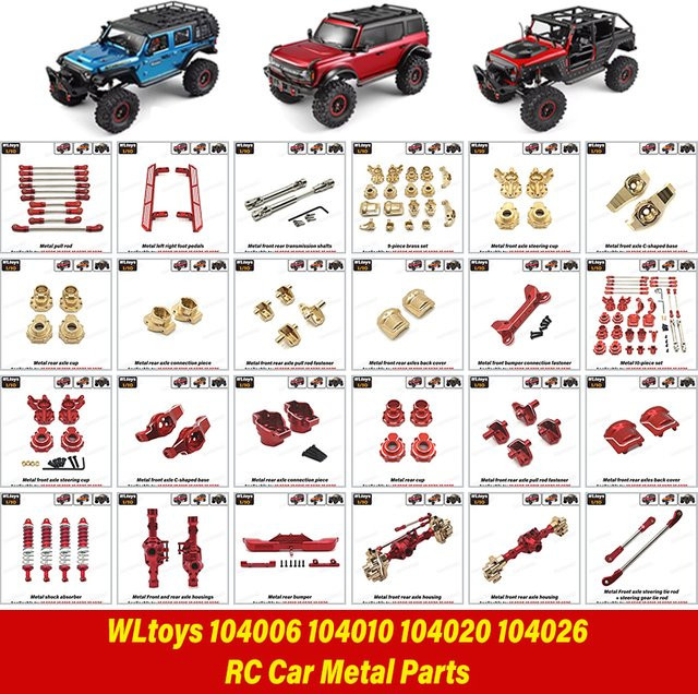 WLtoys Metall-Upgrade-Zubehör, Zubehör, Metall, Rot - Bild 1