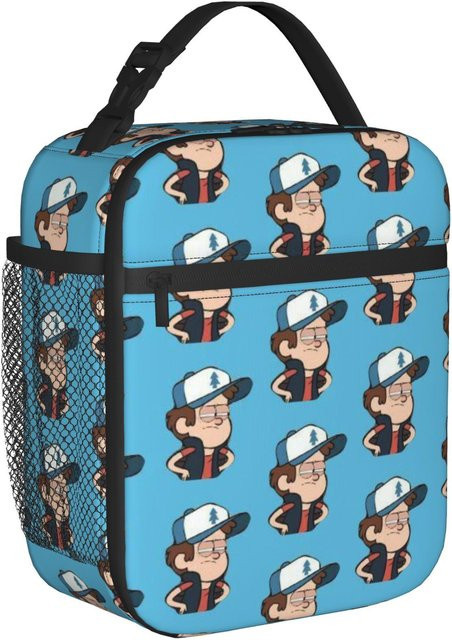 Isolierte Lunchtasche Gravitys Falls von Fancy Style Studio in Blau - Bild 1