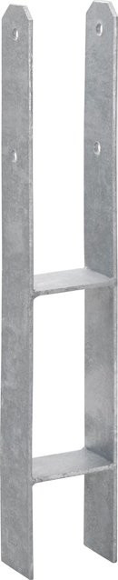 GAH Alberts H-Pfostenanker zum Einbetonieren aus verzinktem Stahl, Farbe: Silber, B/T/H: 91 x 60 x 60 mm - Bild 2