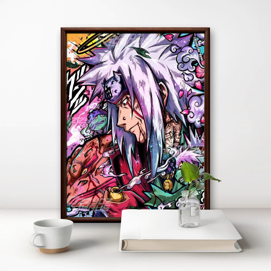 KAYOU Diamantmalerei-Set Naruto Sasuke Kakashi im bemalten Stil, 5D-Stickerei Kunsthandwerk, rund, multicolour, Durchmesser: 30,0 cm x 20,0 cm - Bild 2