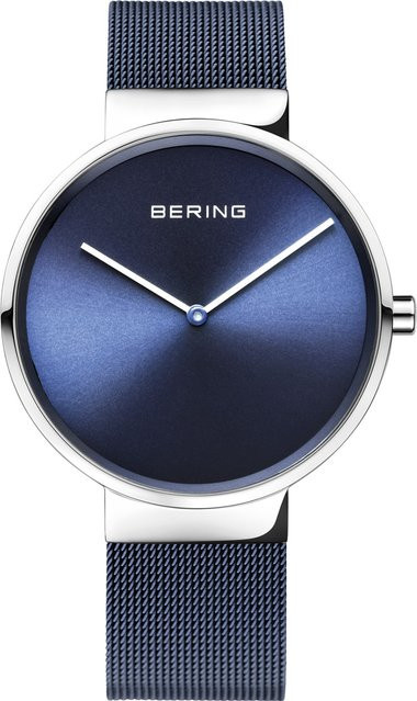 Bering Damenuhr, Quarz, Edelstahl, Blau, 39 mm, 5 ATM - Bild 1