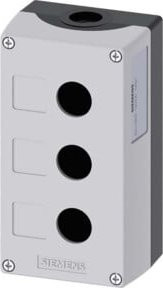 Siemens Indus.Sector Gehäuse für Befehlsgeräte 22mm, rund, Kunststoff, grau und gelb, 3SU1803-0AA00-0AB1 - Bild 1
