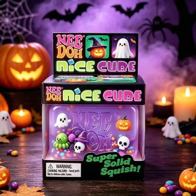 NeeDoh Halloween Spinne Kürbis, Weich Knetbar, Sensorisches Fidget Spielzeug - Bild 1