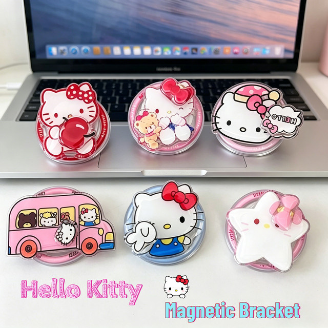 Sanrio Hello Kitty MagSafe Handyhalterung mit starkem Magnet und faltbarem Design für deinen Desktop - Bild 1