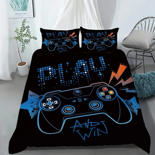 Bettwäscheset Your Warm Home Gamepad Controller Design für Jugendliche, 3-teilig, Schwarz, B/H: 264 x 228 cm, inklusive Kissen 50 x 70 cm - Bild 1