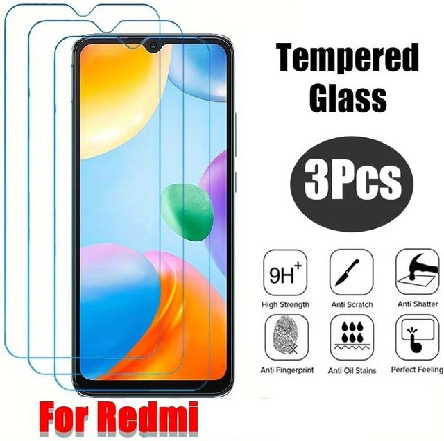 3er-Set HD Glas Schutzfolien für Xiaomi Redmi 12 13 10A 10C 14C 9A 8A 7A transparent - Bild 1