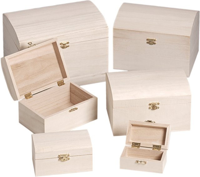 Rico Design Schatullen Set aus Holz in Beige - Bild 1