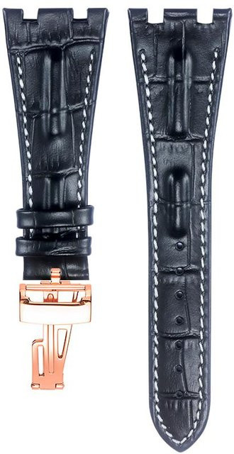 BRETA Uhrenarmband Leder, Schwarz, Herren, 28 mm - Bild 1