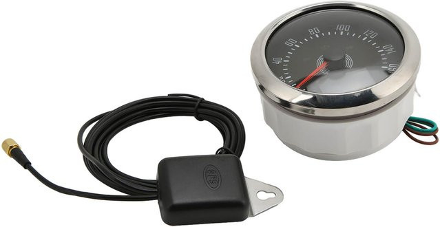 Koogeelife GPS Tachometer mit LCD-Bildschirm, 0-160MPH, IP67 Wasserdicht, Bunt Hintergrundbeleuchtet, Universal für Autos, Boote, Wohnmobile und Yachten, Schwarz - Bild 1