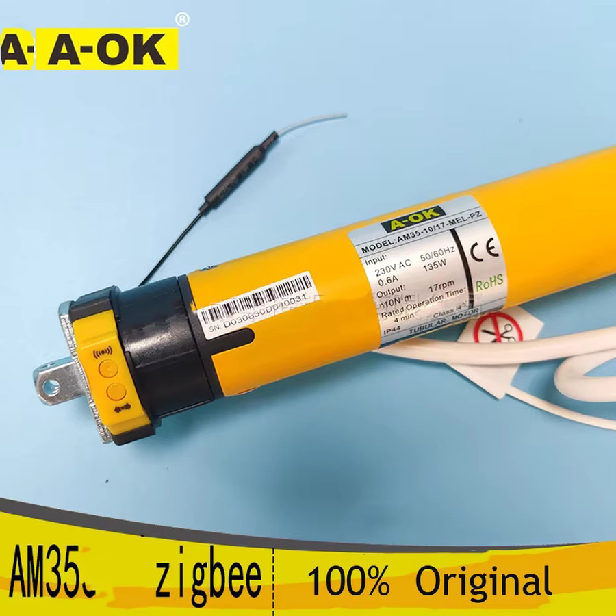 A-OK AM35 10/17 Elektronischer Rohrmotor mit RF und Tuya Zigbee/Wifi Steuerung für Jalousien und Rollläden, passend für Rohre mit 40mm, 45mm, 47mm oder 50mm Durchmesser - Bild 2