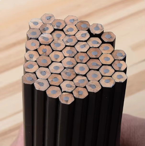 Linde 2B-Bleistifte in Schwarz und Blau mit Radiergummibox, 12-teiliges Set aus Holz für Studentenprüfungen - Bild 4