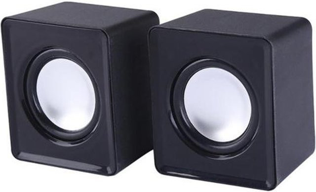 AyeBeau Mini Lautsprecher Stereo Set für Computer und Laptop in Weiß - Bild 1