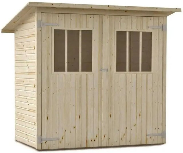 Alpholz Gartenhaus Zimowit Pultdach Unbehandelt B: 223 cm, T: 149 cm, H: 195 cm - Bild 1