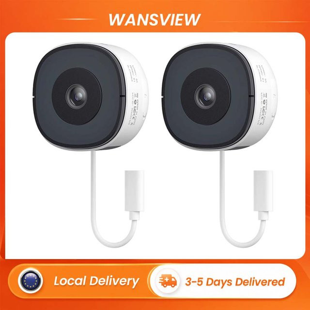 Wansview Fenster-Sicherheitskamera 3MP 2K mit Dual-Band 2,4G & 5G WLAN, Starlight Vollfarb-Nachtsicht, 105° Weitwinkel, 4mm Objektiv, Zwei-Wege-Audio und Bewegungserkennung in Weiß - Bild 1