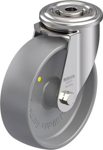 Blickle LEXR-PO 125G-ELS Edelstahl-Lenkrolle in Grau mit 125 mm Rad-Durchmesser und 150 kg Tragfähigkeit - Bild 1