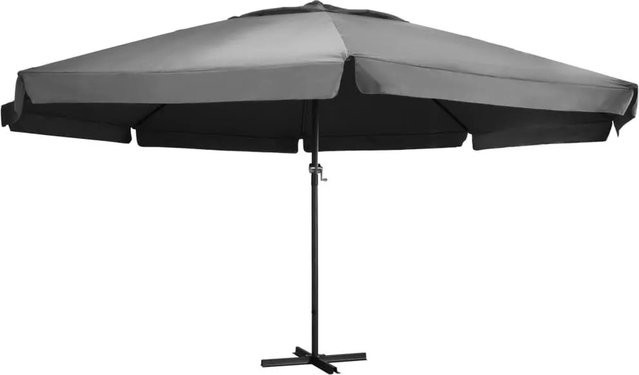 vidaXL Sonnenschirm mit Aluminium-Mast in Anthrazit mit 600 cm Durchmesser - Bild 1