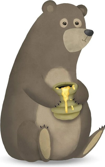Komar Wandbild Cute Bear Poster aus Qualitätsvlies, Breite: 50 cm, Höhe: 70 cm - Bild 1