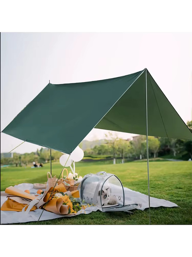 Wasserdichtes Campingzelt aus Polyester als Sonnenschutz und UV-beständige Überdachung in Khaki, Beige oder Grün - Bild 3