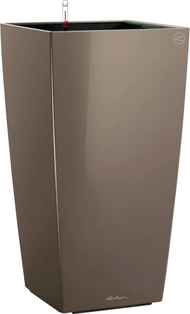 Lechuza Pflanzgefäß Cubico Premium Säulengefäß Taupe hochglanz B/T/H: 40 x 40 x 40 cm - Bild 1