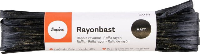 Rayher Rayonbast aus Viskose in Schwarz matt - Bild 1