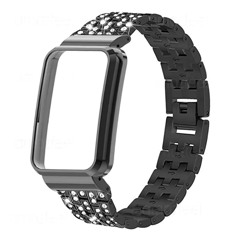 GETBAND Uhrenarmband Edelstahl, Metall, Diamant, Schwarz, Unisex - Bild 2