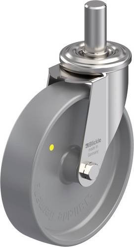 Blickle Edelstahl-Lenkrolle LEXZ-PO 200G-ELS in Grau mit 200 mm Rad-Durchmesser und 300 kg Tragfähigkeit - Bild 1