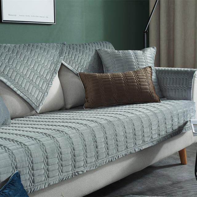 Yiran Furniture Plüsch-Kissenbezug grau, quadratisch, B/H: 45 x 45 cm - Bild 1