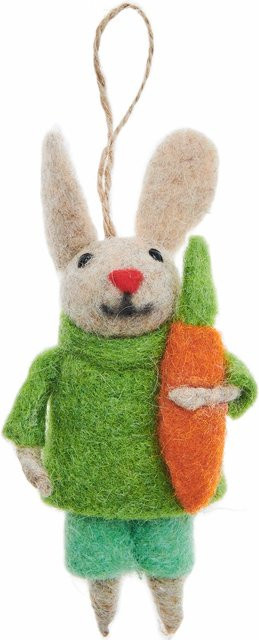 Rico Design Aufhänger Filz-Hase mit Pulli und Möhre für Ostern und Frühling - Bild 1