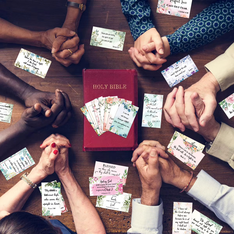 60 Stück Bibel-Schriftkarten mit inspirierenden Zitaten und christlichen Versen in Mehrfarbig, ideale Ermutigungskarten für Erwachsene - Bild 4