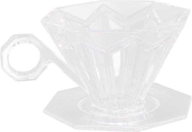 CosyHome Pour Over Kaffeetropfer aus Acryl für die Handaufguss Kaffeezubereitung mit ergonomischem Griff, transparent - Bild 1