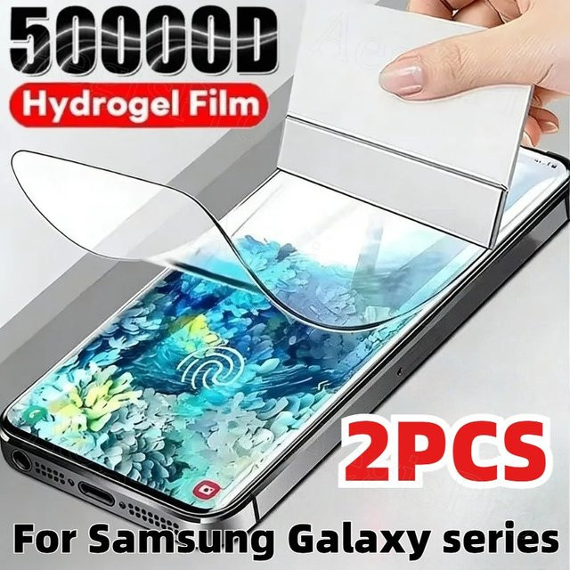 2 Stück Hydrogel-Displayschutz für Samsung Galaxy S26 S25 S24 S23 S22 S21 S20 FE Ultra Plus, transparent, kratzfester Vollschutz - Bild 1