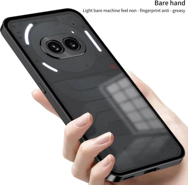Magnetische Metall-Stoßstangen-Handyhülle für Nothing Phone 2 und Nothing Phone 2A Plus, matt und transparent mit Aluminiumrahmen - Bild 1