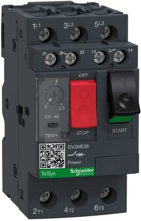 Schneider Electric GV2ME08AE11TQ Leistungsschalter in Grau (24 Stück) - Bild 1