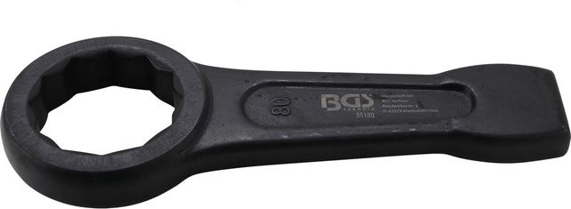 BGS Schlag-Ringschlüssel 35180 aus Chrom-Vanadium in Schwarz mit SW 80 mm - Bild 2