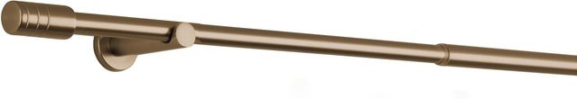 Ondeco Gardinenstange ausziehbar 1-lauf zur Wandmontage mit Ringen, Farbe: Gold, Breite: 210-400 cm - Bild 1