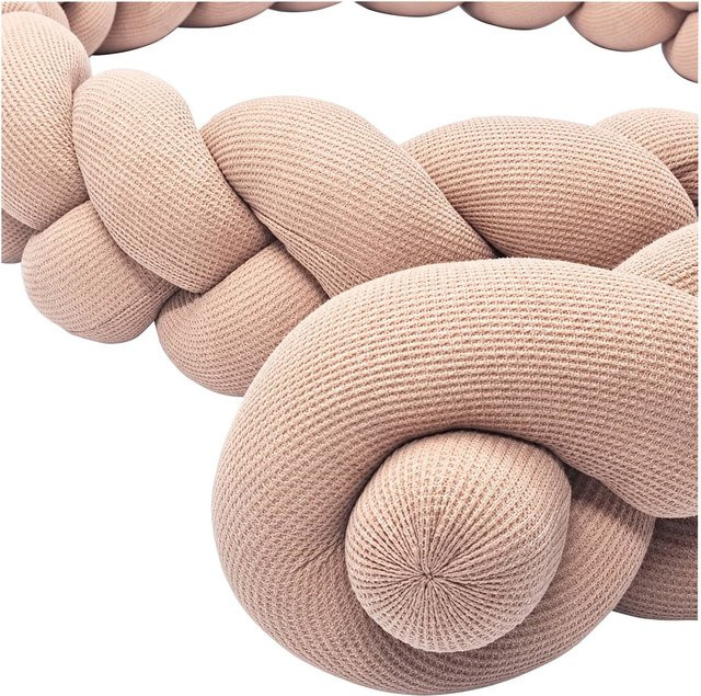 Nordic Coast Company Nestchenschlange aus Waffelpiqué Baumwolle in Beige, Länge: 200 cm - Bild 1