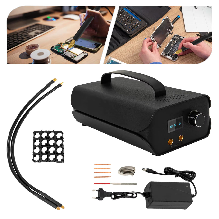 CNCEST 3000F Farad Kondensator-Punktschweißgerät in Schwarz mit 2 Stiften und Nickelstreifen für 18650 Lithium-Batteriepacks (220V EU) - Bild 3