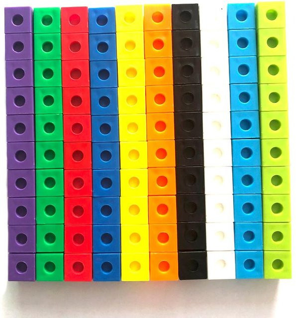 Binchi Verbindbare Würfel, Mathe-Lernspielzeug, 100 Stück Set - Bild 1
