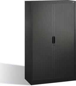 C+P Akten-Sideboard Omnispace mit Rollladen in Schwarzgrau, H: 166,0 cm, B: 100,0 cm, T: 42,0 cm - Bild 1
